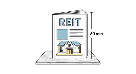 Naklejka premium REIT Real Estate Investment Trust brochure and house vector