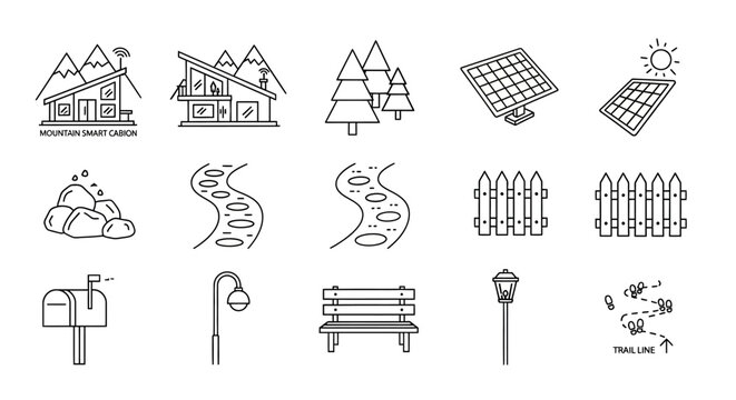 Outdoor elements for a mountain cabin lifestyle