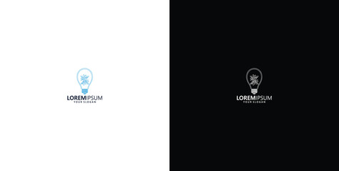 smart bulb technology logo design, bulb logo design initial X creative bulb logo ideas © micky_adb