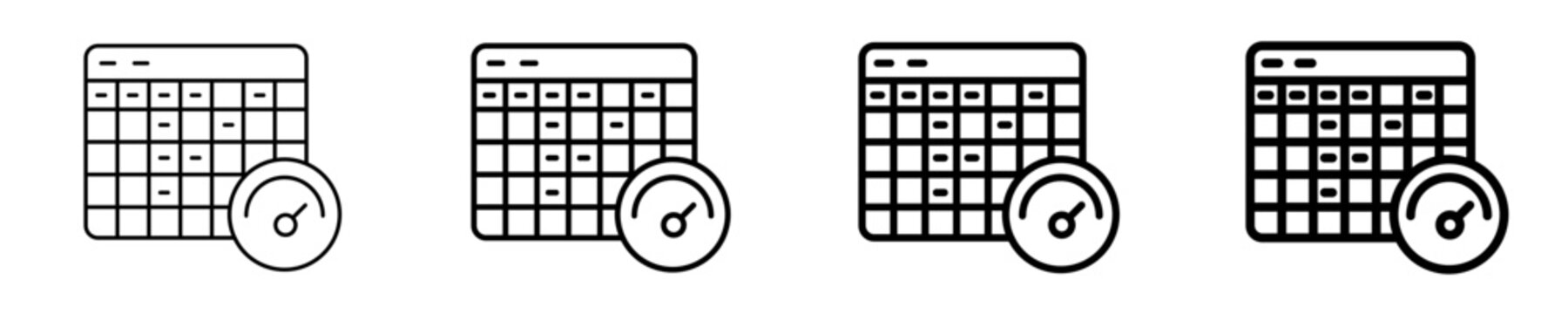 Performance Heatmap  Icon Set Different Style Collection