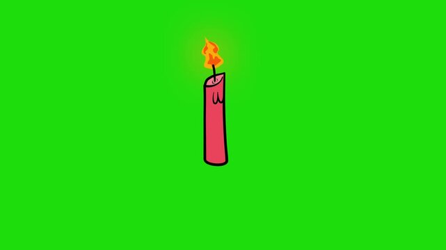 video of candle flame on green screen