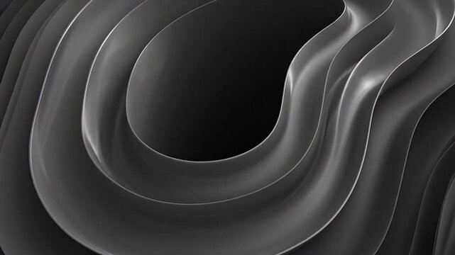 Abstract grayscale wavy lines create a modern and elegant background design element