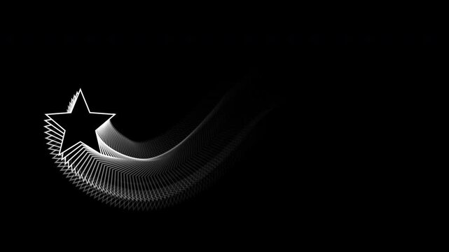 Infinity Loop Loading Animation with Star Symbol Seamless Motion on Black Background UI Element