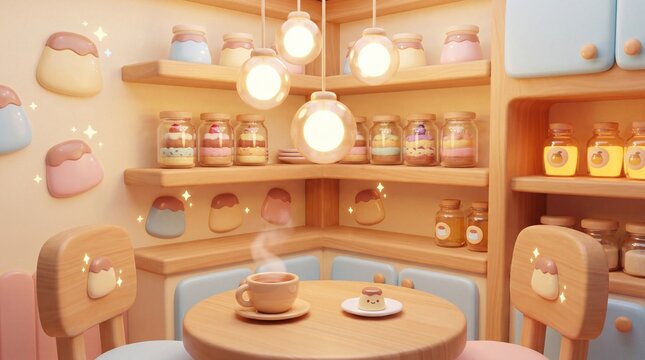 Pastel fantasy world with magical places and dreamy landscapes