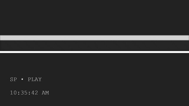 Black screen with white text clock.