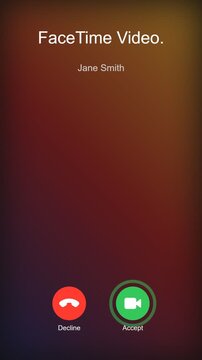 FaceTime Video Call on Screen.