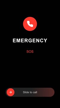 Emergency call on smartphone screen.