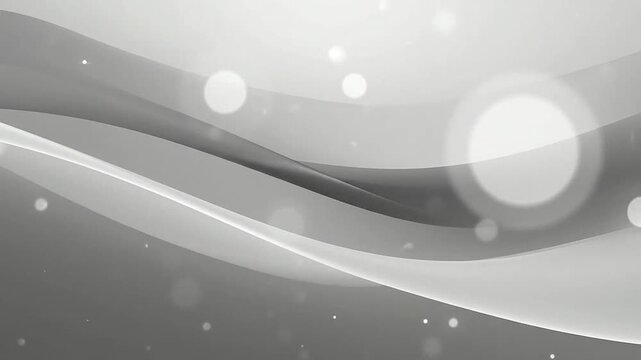 Abstract gray background with flowing lines and soft glowing light effects for design