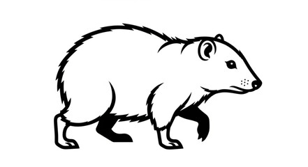 Obraz premium vector illustration of a bear