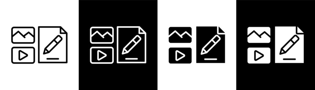content white icon set design