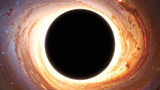 A stunning visual of a cosmic phenomenon, a celestial body with immense gravitational pull