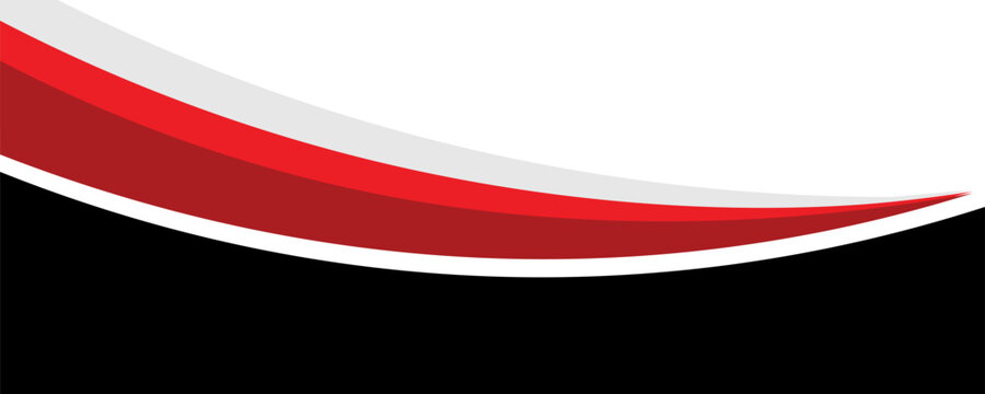Printabstract red and blak business banner background with dynamic curves composition