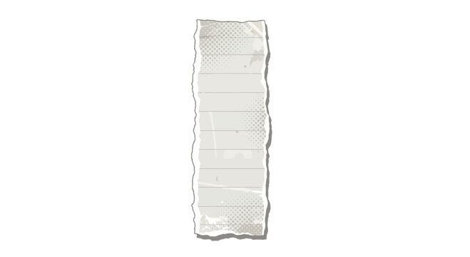 Torn Paper Strip with Faint Lines