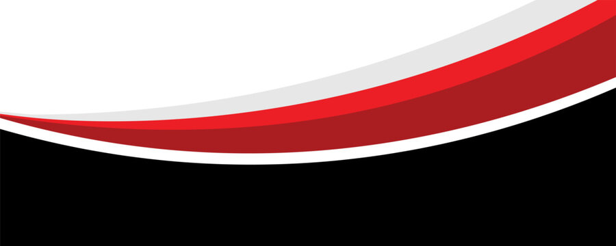 Printabstract red and blak business banner background with dynamic curves composition