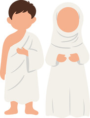 Obraz premium Islamic People Hajj with Ihram