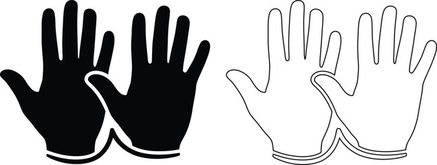 Obraz premium Two pairs of hands clapping together illustration with transparent background