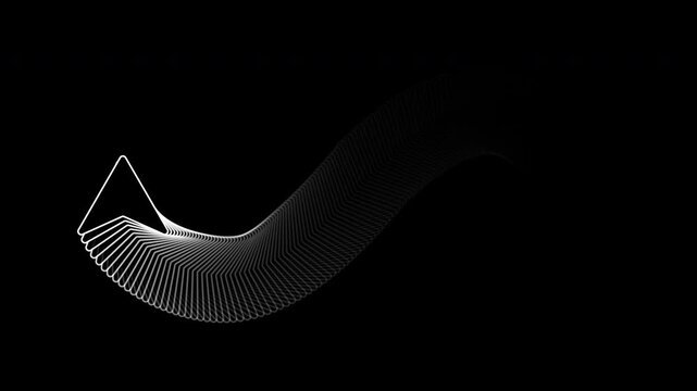 Digital Infinity Arrow Loading Animation Seamless Loop Progress Indicator on Black Background
