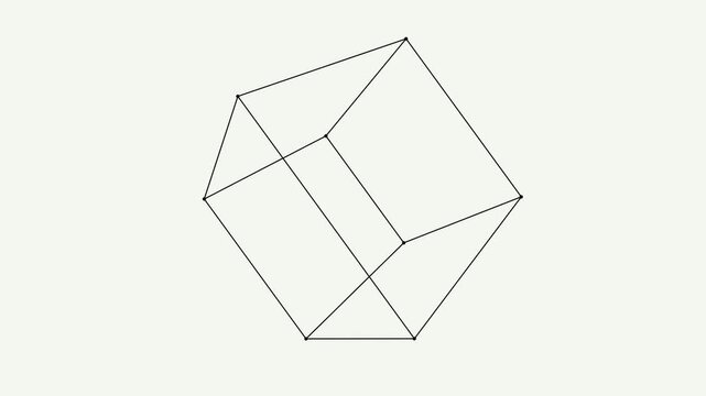 Rotating Wireframe Cube for Presentations and Visual Explanations