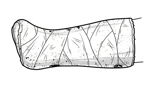 Broken Arm Cast Illustration