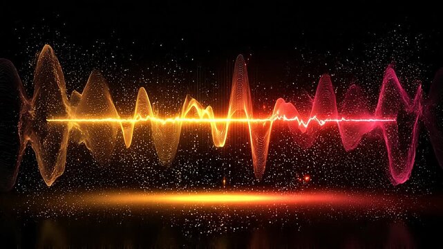 Seamless loop quantum signal convergence animation, futuristic decision analytics background.