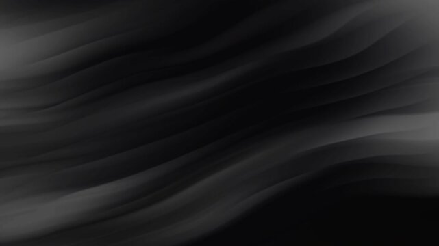 Black abstract diagonal waves background with smooth liquid motion and dark charcoal gradient layers for premium technology branding