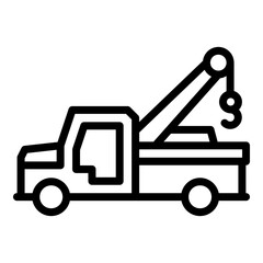 Naklejka premium pickup truck crane icon