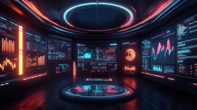Futuristic control room with glowing displays (1)