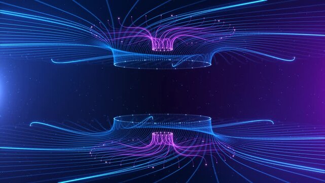 Flowing light streams forming dynamic data structures glowing particles, quantum data flow dual network systems, futuristic technology abstract visuals, AI, big data digital communication backgrounds