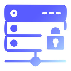 Obraz premium Secure Network Server Icon