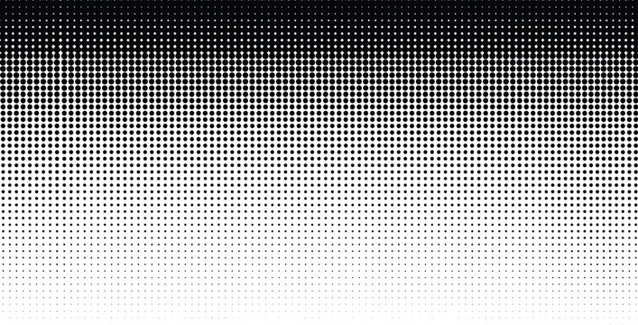 Halftone Gradient Background with Black and White Dots Transition
