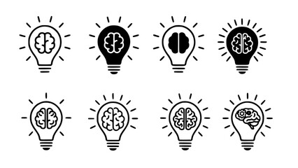 Light bulb icons symbolizing ideas, creativity, and innovation. © Andika