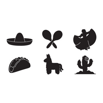 Cinco de mayo lineart Illustration vector Cinco de mayo elements vector  Illustration 