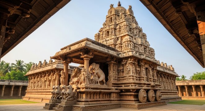 Ancient Indian Temple Architecture - A Majestic Historical Landmark.