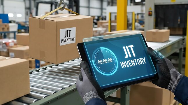 Just In Time Inventory Management System Using Digital Tablet in Modern Warehouse Facility.