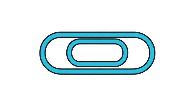 A blue link on a white background isolated on white background