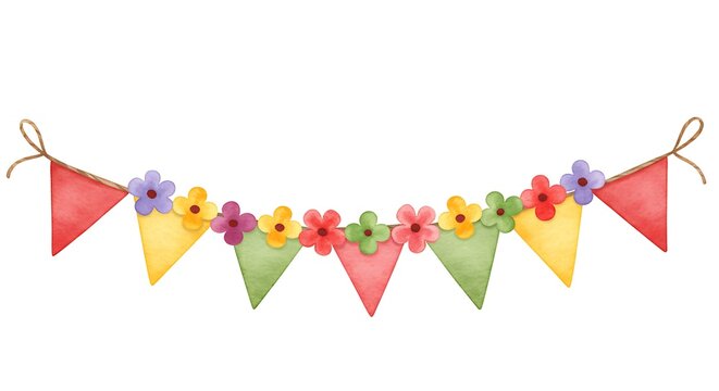 Watercolor Bunting Bliss