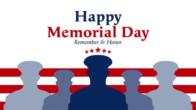 Happy memorial day 4k motion graphic animation