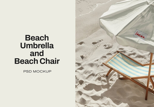 Beach Relaxation Essentials Mockup PSD