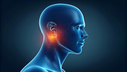 Obraz premium 3D anatomy illustration of the concept of neck pain and inflammation