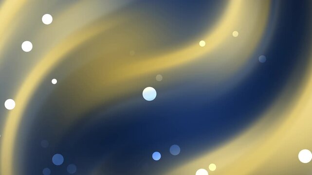 animated abstract navy blue and gold background swirling pattern of blue gold and white dots, perfect for backgrounds, graphic design projects, and artistic creations. Great for branding.