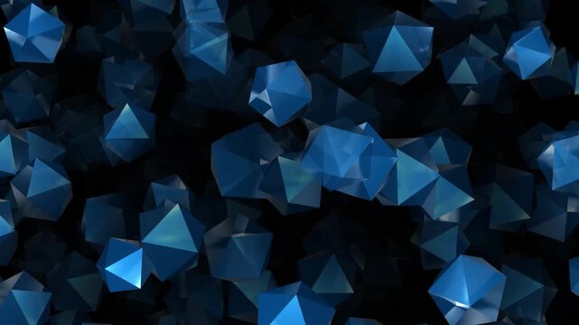 abstract blue background with triangles. abstract blue background moves motion video