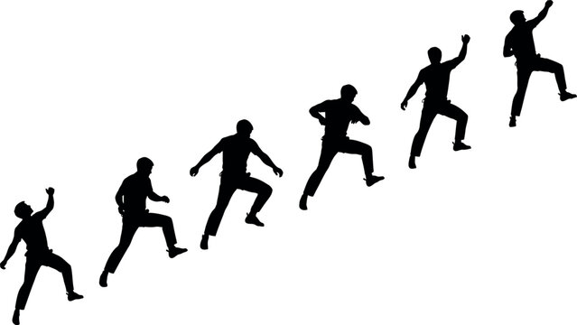 progression of human evolution running from ape to modern man flat design vector illustration
