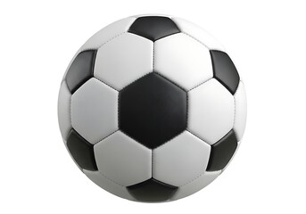 Fototapeta premium Classic black and white soccer ball on a plain background
