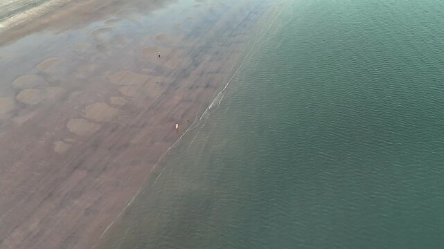 Aerial View of Shoreline at Rann of Kutch Gujarat India