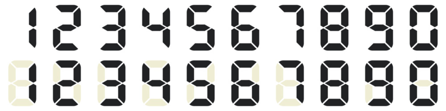 イラスト素材：デジタル,数字,時計,テクノロジー