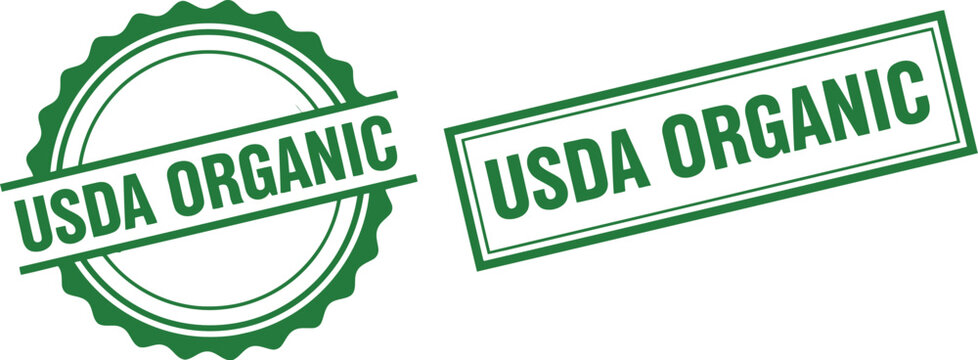 USDA Organic Certification Labels Vector Set for Food Packaging and Branding Design
