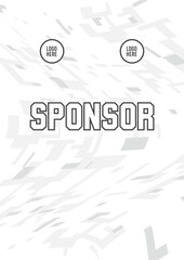 Abstract White Grey Geometric Tech Camo Pattern Background Template for Sports Jersey Esports Apparel and Sublimation Printing © twentysixdepressed