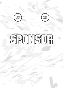 Abstract White Grey Geometric Tech Camo Pattern Background Template for Sports Jersey Esports Apparel and Sublimation Printing
