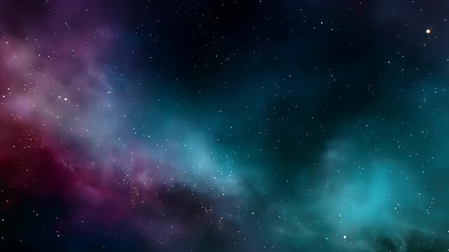 Colorful space background with realistic nebula, shining stars and milky way stardust, infinite universe vector illustration