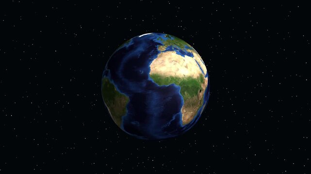 Earth Zoom Animation Transitioning from Space to New York United States